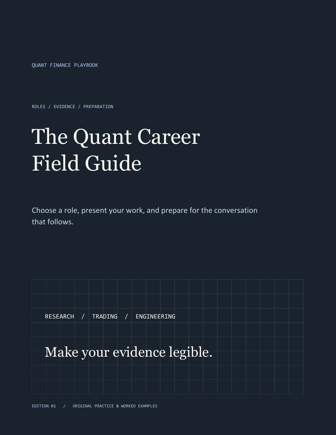 The Quant Career Field Guide cover